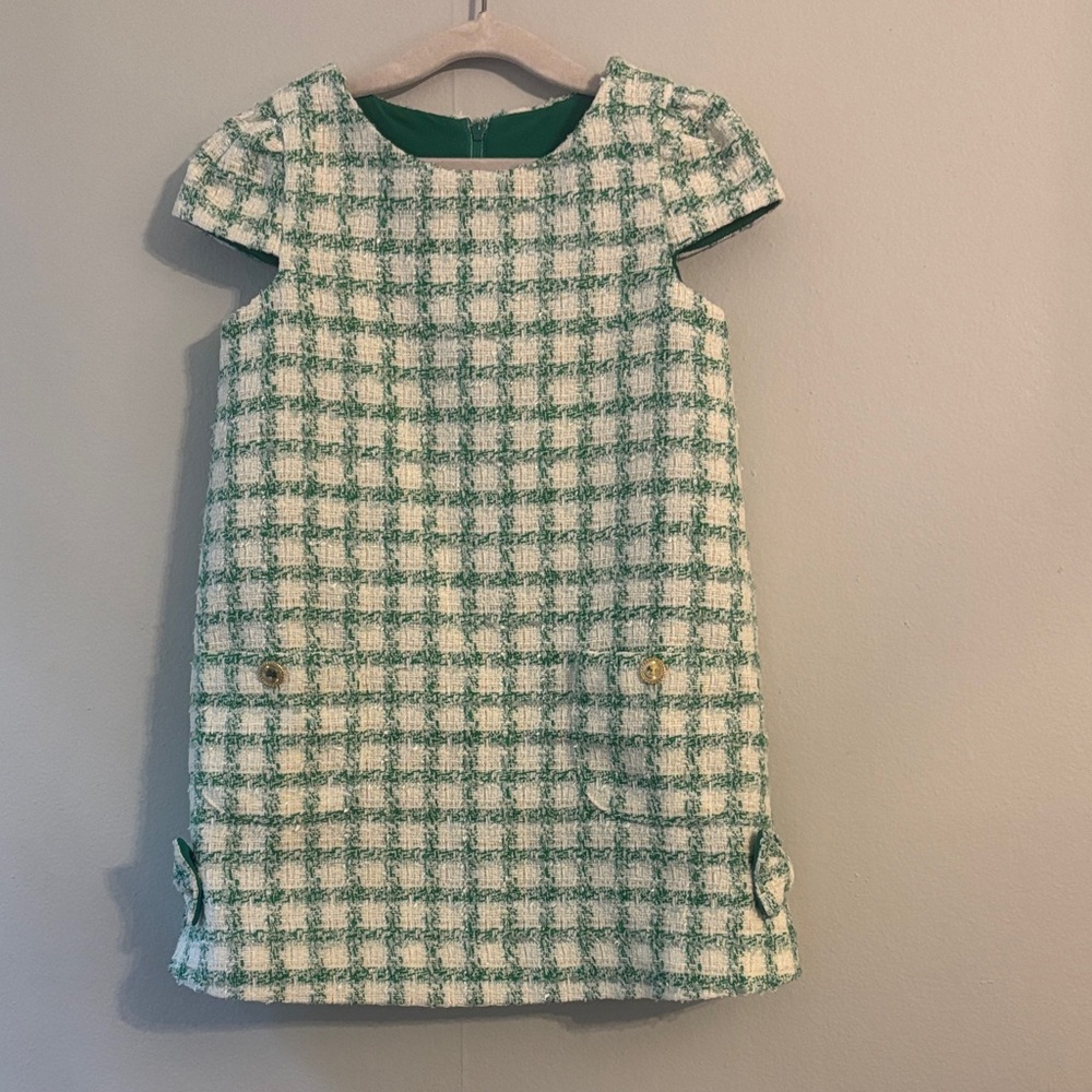 Charming Green and White Lily Pulitzer Kids Dress